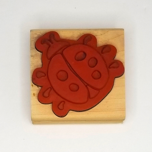 Posh Impressions by All Night Media Layered "Ladybug" Wooden Rubber Stamp - Picture 3 of 3